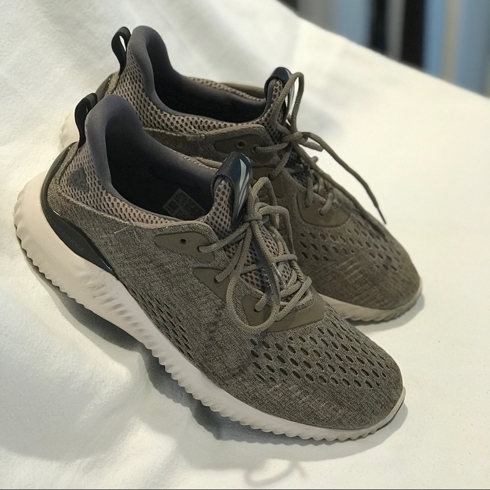 Green Adidas Alpha 3 bounce running shoes for men